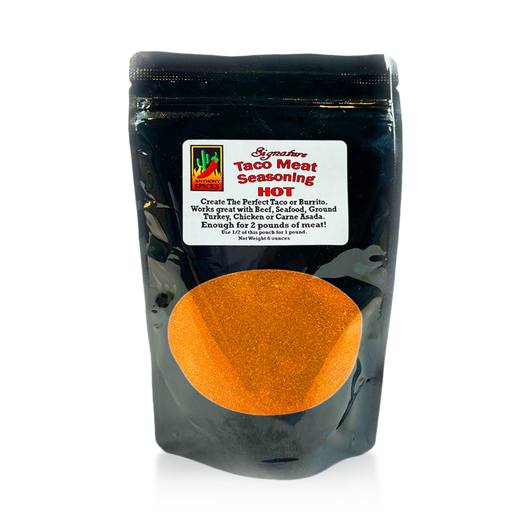 6oz Hot Taco Seasoning in Black Bag